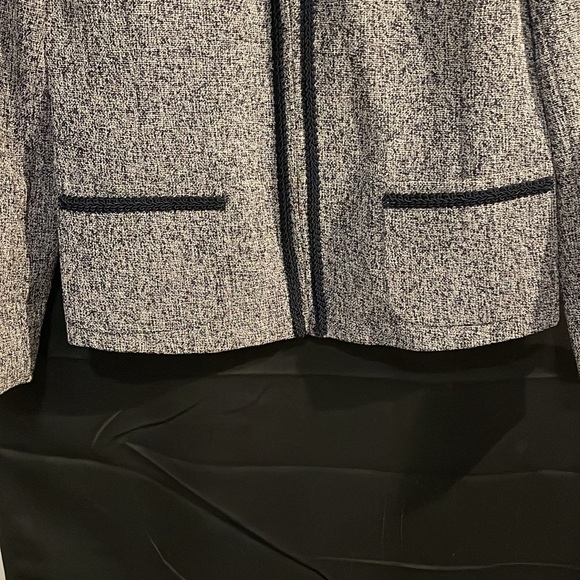 Emma James navy and white tweed jacket women’s size 10 NWOT - Picture 3 of 7
